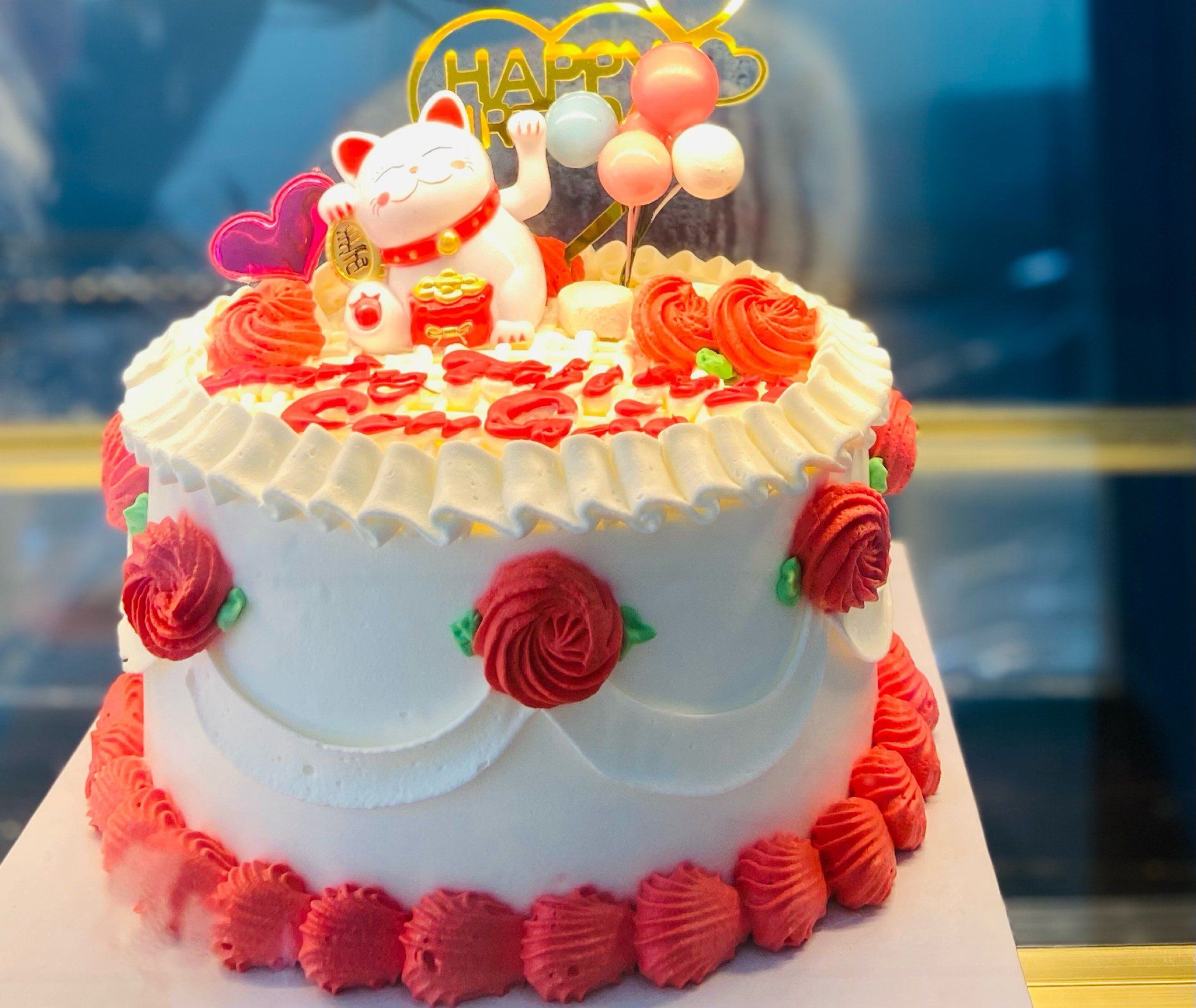  Bánh kem bắp mèo may mắn 
