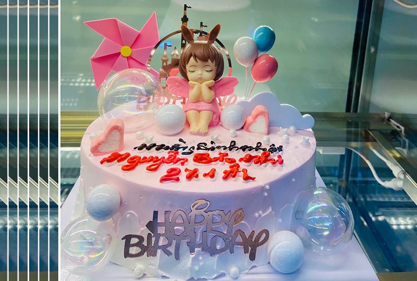  Bánh kem  bắp bé gái thiên thần 