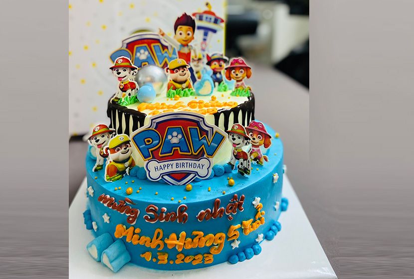  Bánh kem cho bé trai Paw 