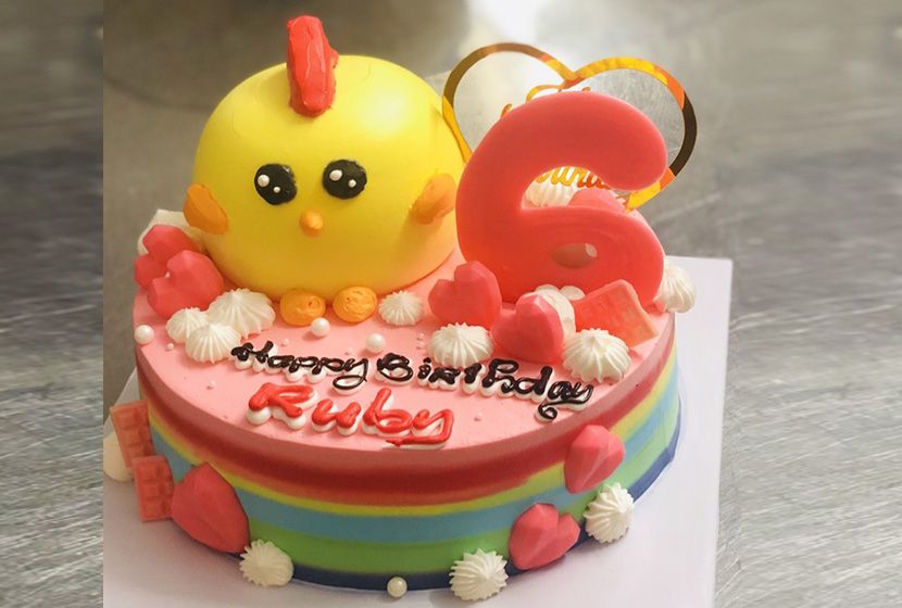  Bánh kem bắp chú gà con 