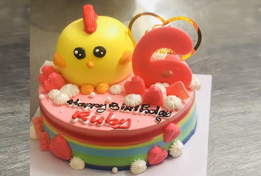  Bánh kem bắp chú gà con 