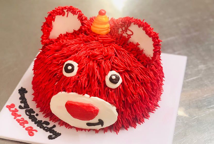  Bánh kem bắp gấu dâu 