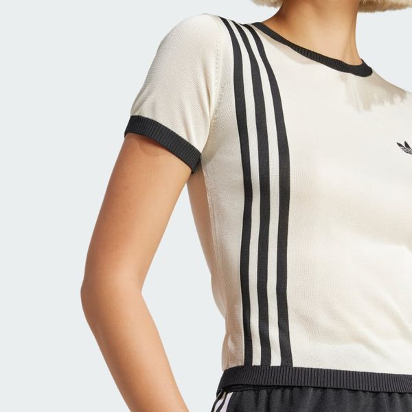 Áo T-shirt adidas Knitted 3 sọc Nữ - JJ0961