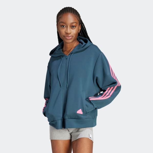 Áo hoodie Nữ Khóa Kéo adidas 3 Sọc Future Icons - IL3048