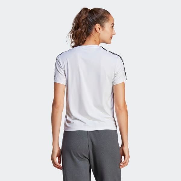 Áo T-shirt tập luyện 3 sọc nữ adidas - IC5040
