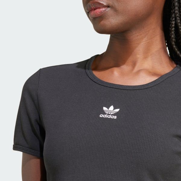 Áo T-shirt adidas Essentials Ribbed nữ - IY9664