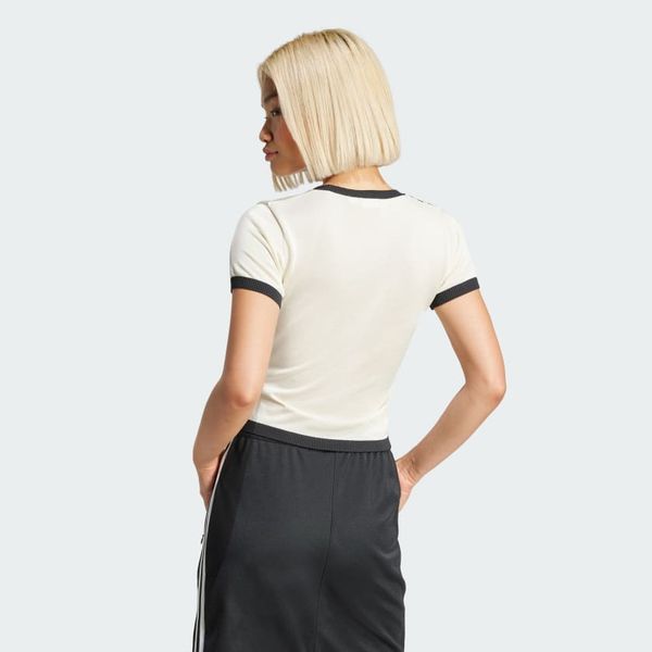 Áo T-shirt adidas Knitted 3 sọc Nữ - JJ0961