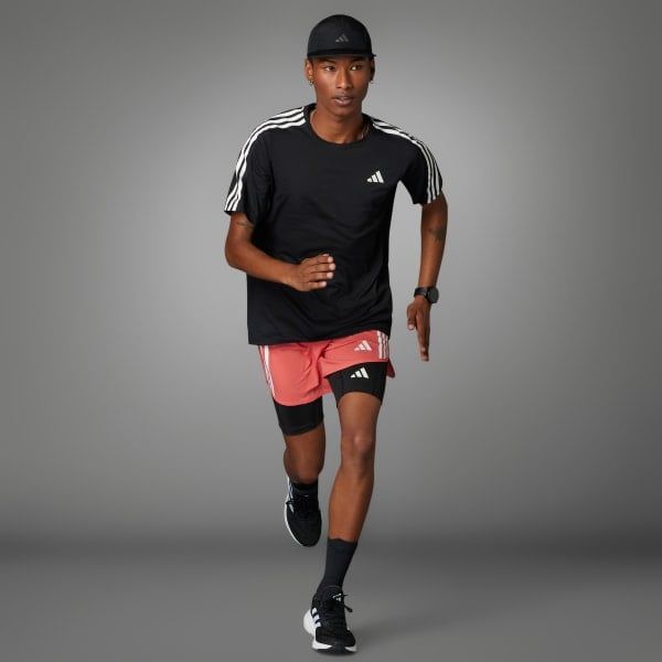 Áo T-shirt chạy bộ adidas Own the Run 3 sọc Nam - IQ3834