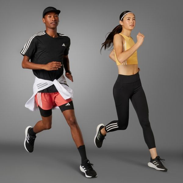 Áo T-shirt chạy bộ adidas Own the Run 3 sọc Nam - IQ3834