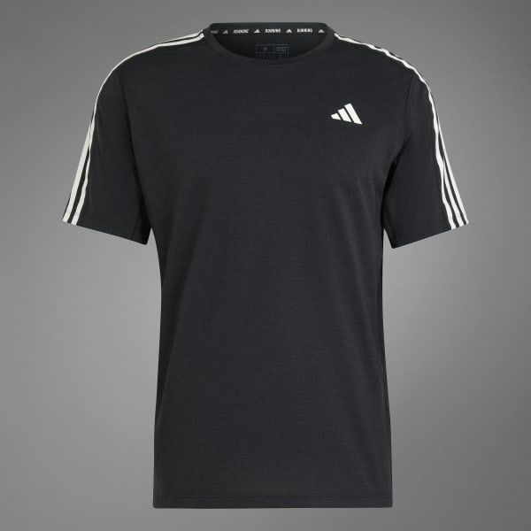 Áo T-shirt chạy bộ adidas Own the Run 3 sọc Nam - IQ3834