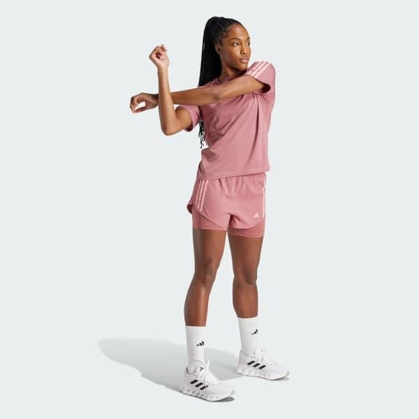 Quần short chạy bộ adidas 2 Trong 1 3 Sọc Own the Run Nữ - IS9574