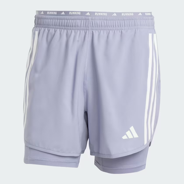 Quần short chạy bộ adidas Own the Run 3 sọc 2 trong 1 Nam - JD2321