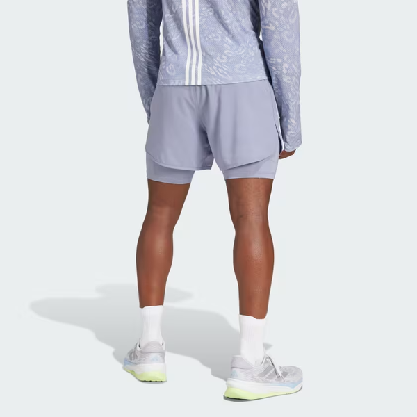 Quần short chạy bộ adidas Own the Run 3 sọc 2 trong 1 Nam - JD2321