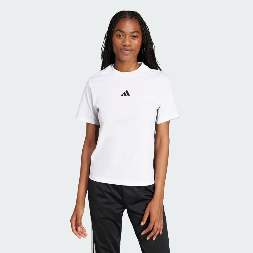 Áo T-shirt adidas Essentials 3 sọc Nữ - JD0844