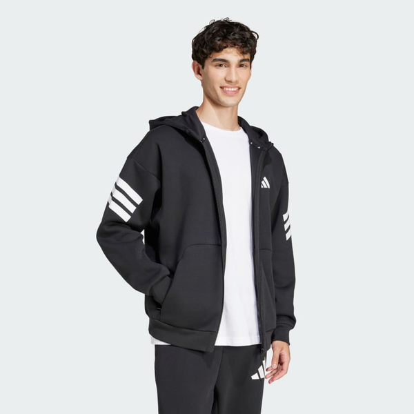 Áo hoodie Nam adidas Future Icons 3 sọc khoá kéo - JD4827