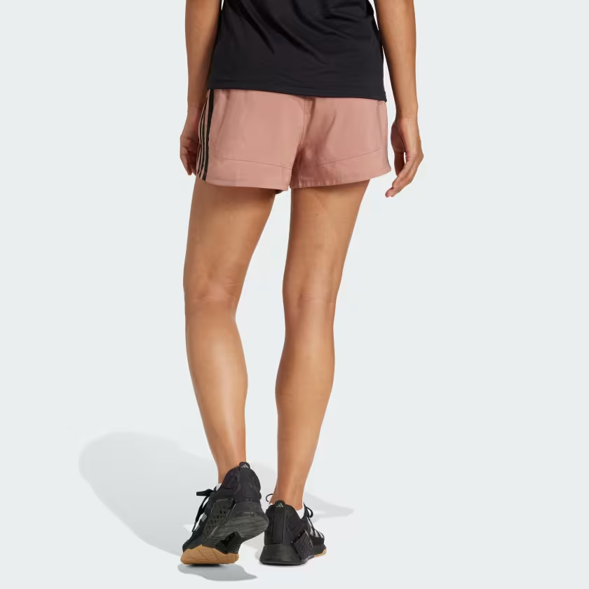 Quần short tập luyện adidas Pacer 3 sọc cạp cao Nữ - JD2288