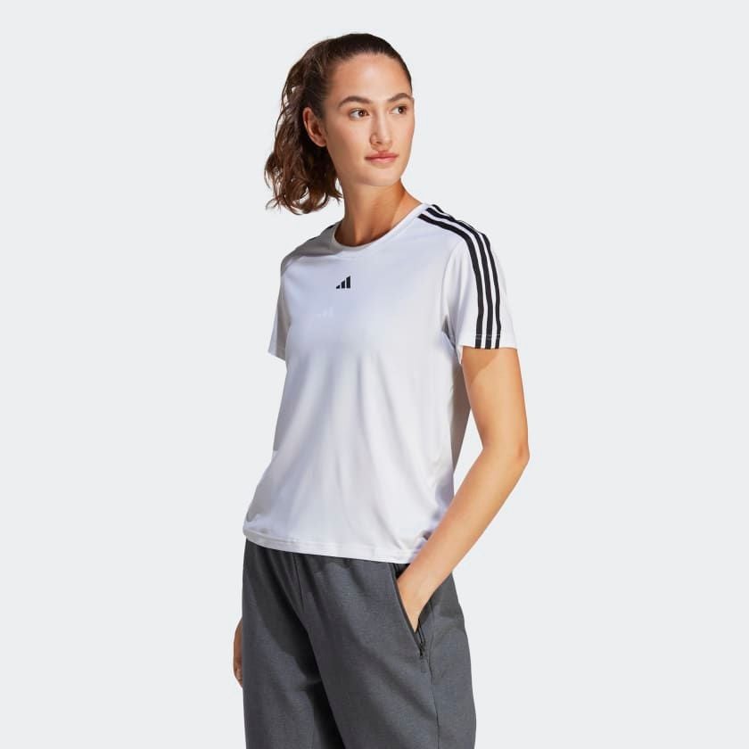 Áo T-shirt tập luyện 3 sọc nữ adidas - IC5040