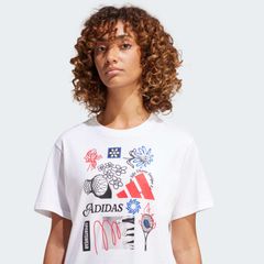 Áo T-shirt adidas Graphic Codes Photoreal Nữ - JN9097