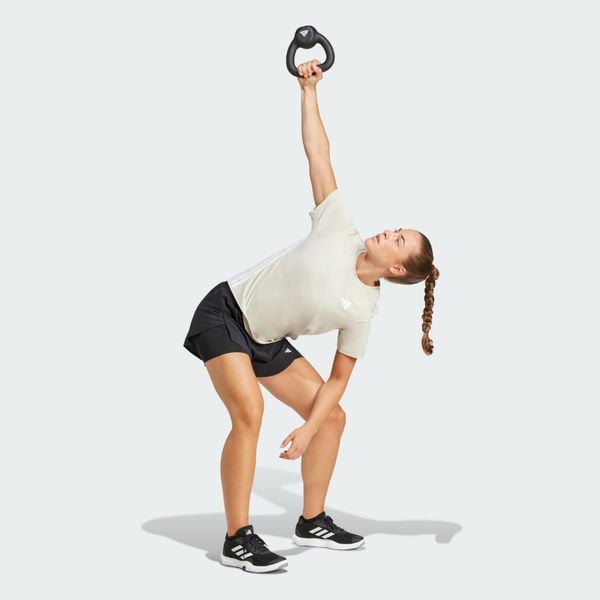 Áo T-shirt tập luyện adidas Train Essentials 3 sọc Nữ - JD6530