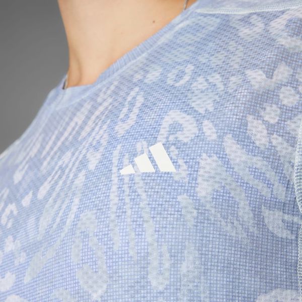 Áo T-shirt adidas CLIMACOOL Own the Run 3 sọc Nữ - JD7758