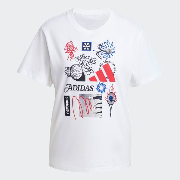 Áo T-shirt adidas Graphic Codes Photoreal Nữ - JN9097