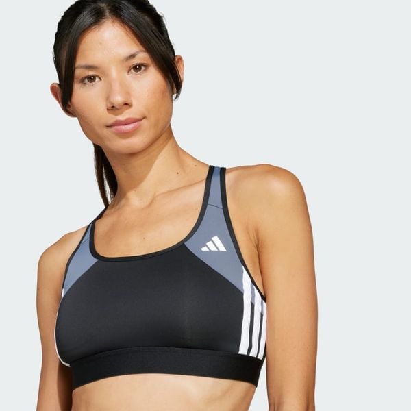 Áo bra tập luyện adidas Medium Support Powerimpact 3 sọc Nữ - JH1458