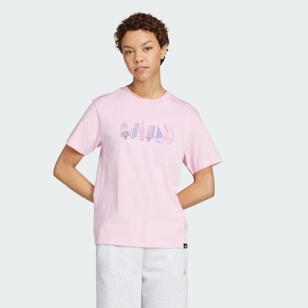Áo T-shirt adidas Lounge Food Nữ - JN8272