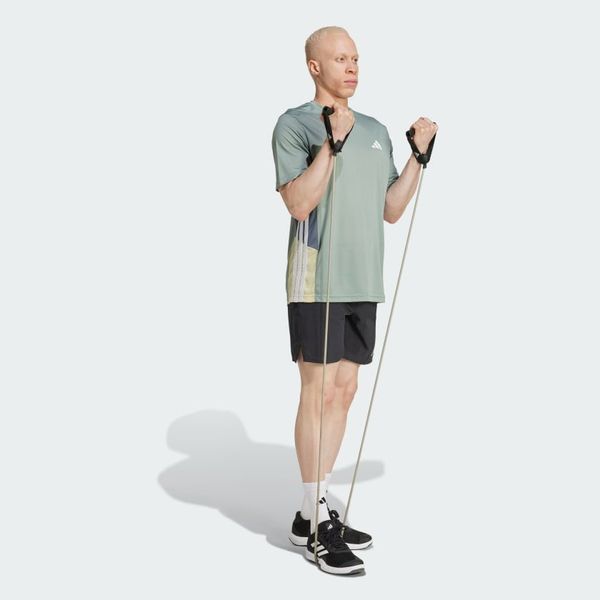 Áo T-shirt tập luyện adidas Train Essentials Seasonal Colorblock Nam - JI8398