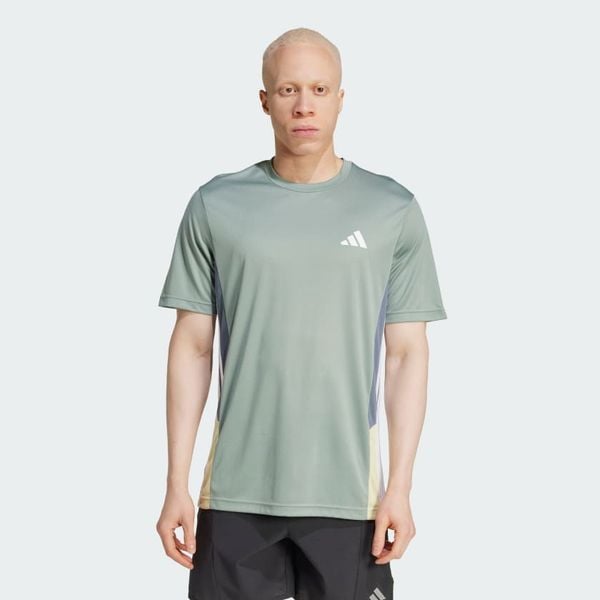 Áo T-shirt tập luyện adidas Train Essentials Seasonal Colorblock Nam - JI8398