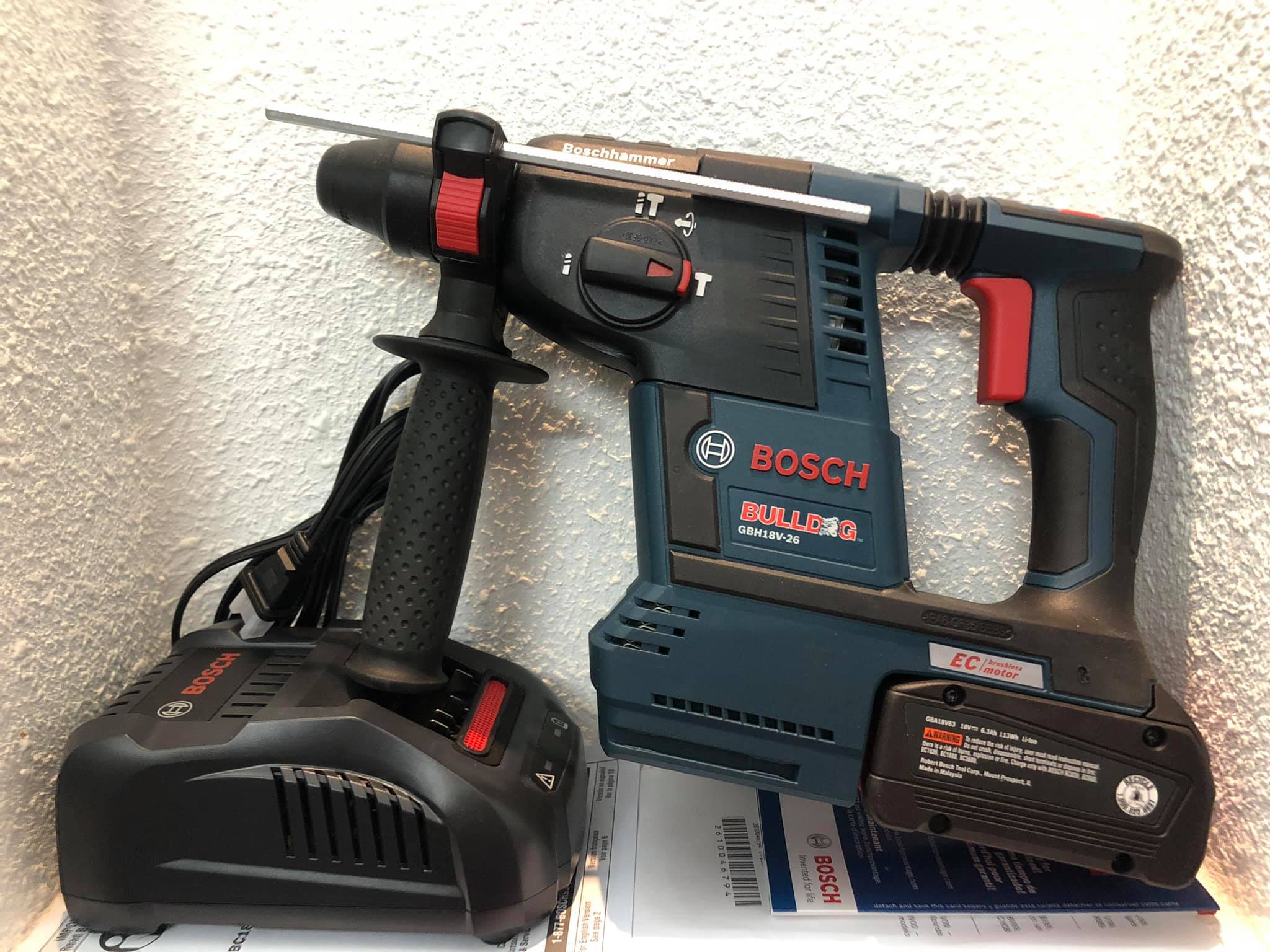 Công Nghệ và Tính Năng của Máy Khoan Bê Tông Bosch Pin