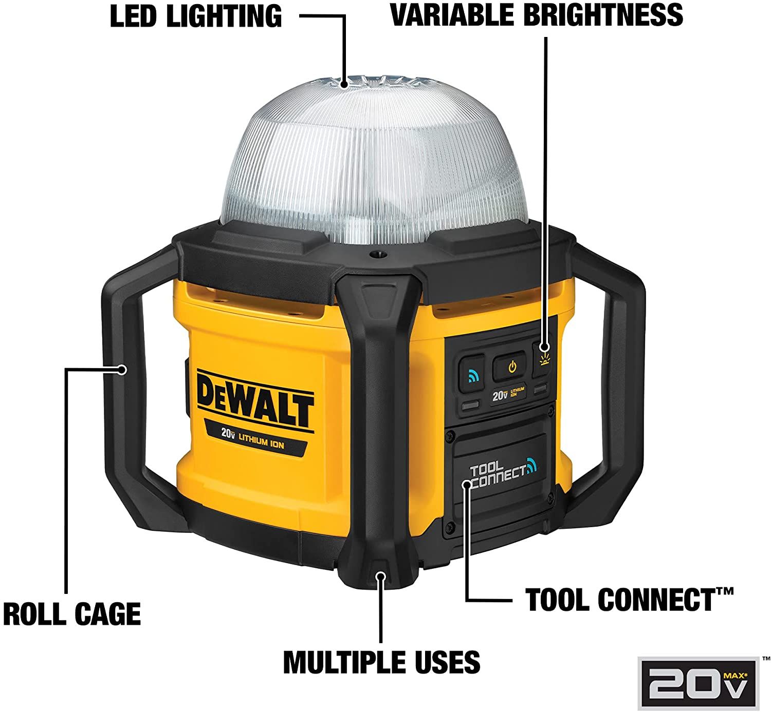ĐÈN LÀM VIỆC KHÔNG DÂY ĐA NĂNG DEWALT DCL 074-3