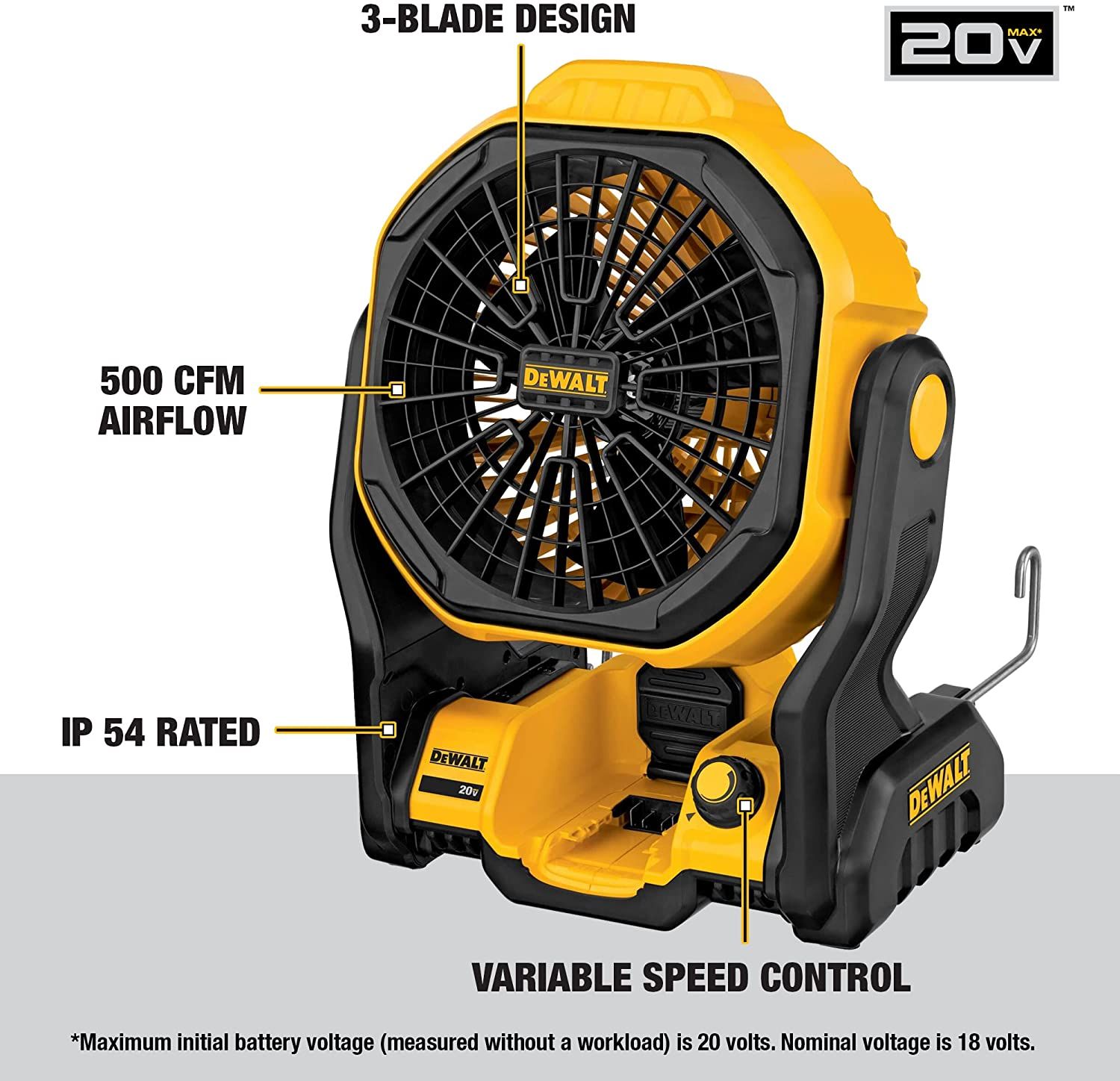 QUẠT PIN DEWALT DCE511B-2
