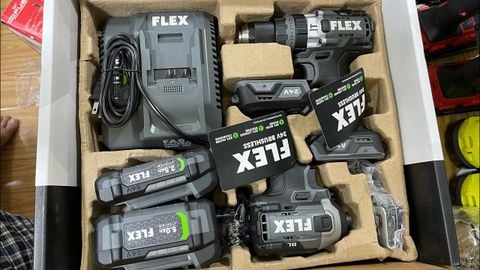 Bộ máy khoan và máy vặn vít pin Flex FXM202-2B 24V