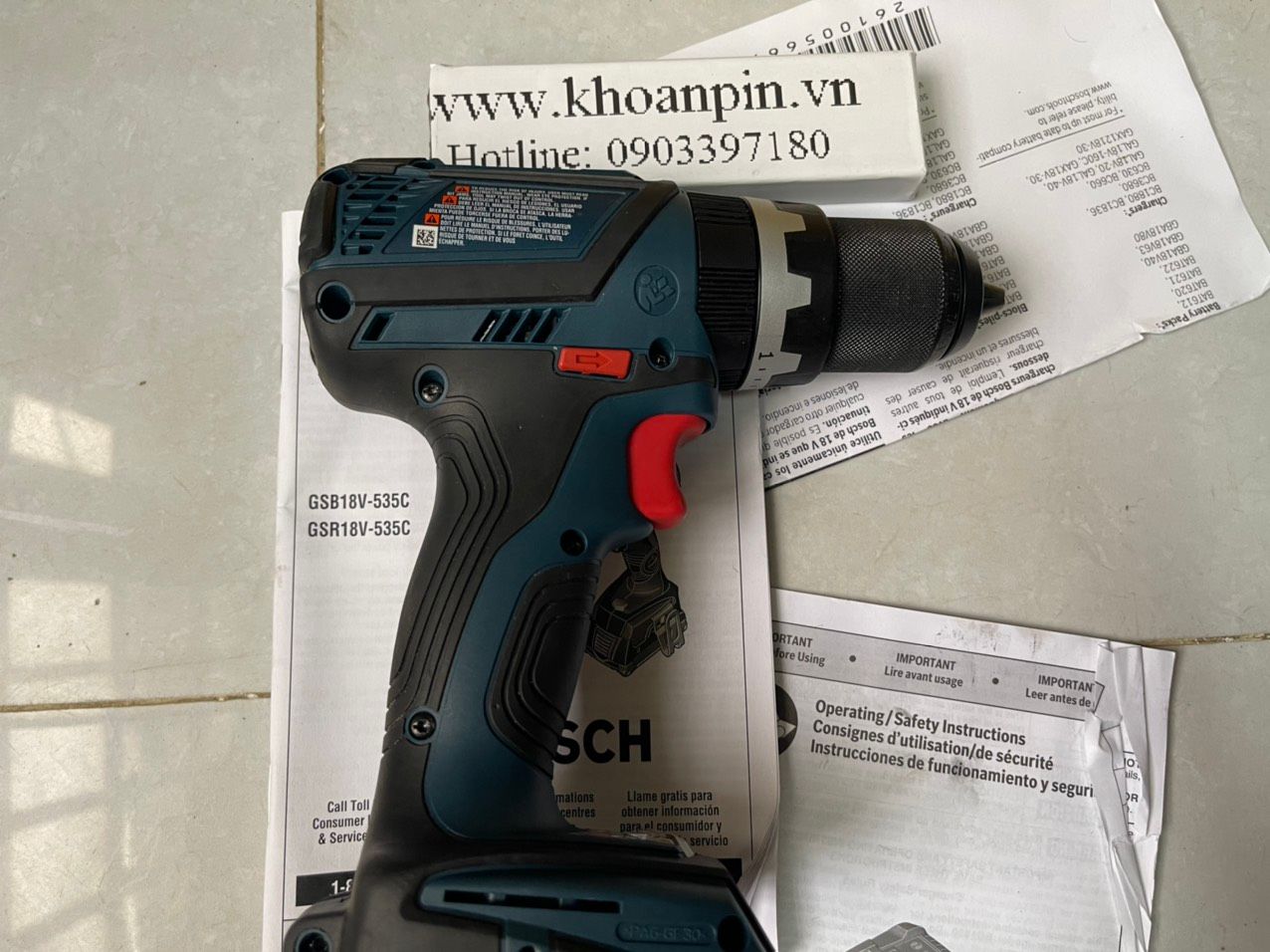 Máy khoan pin Bosch GSB18V-535