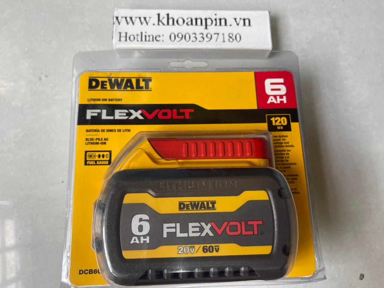 Pin Dewalt DCB606 6Ah 20V/60V (Mexico)