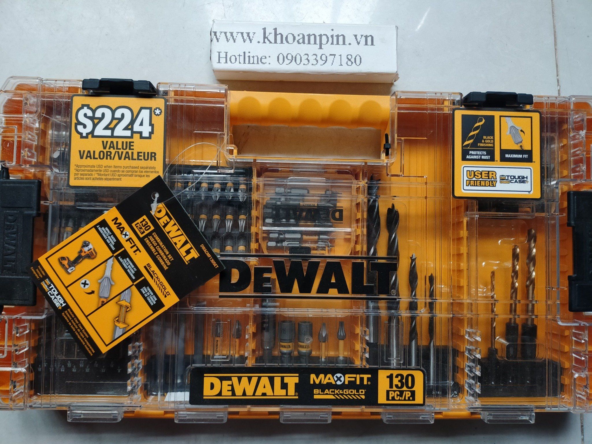 Bộ mũi khoan và vít Dewalt DWACMF130SET
