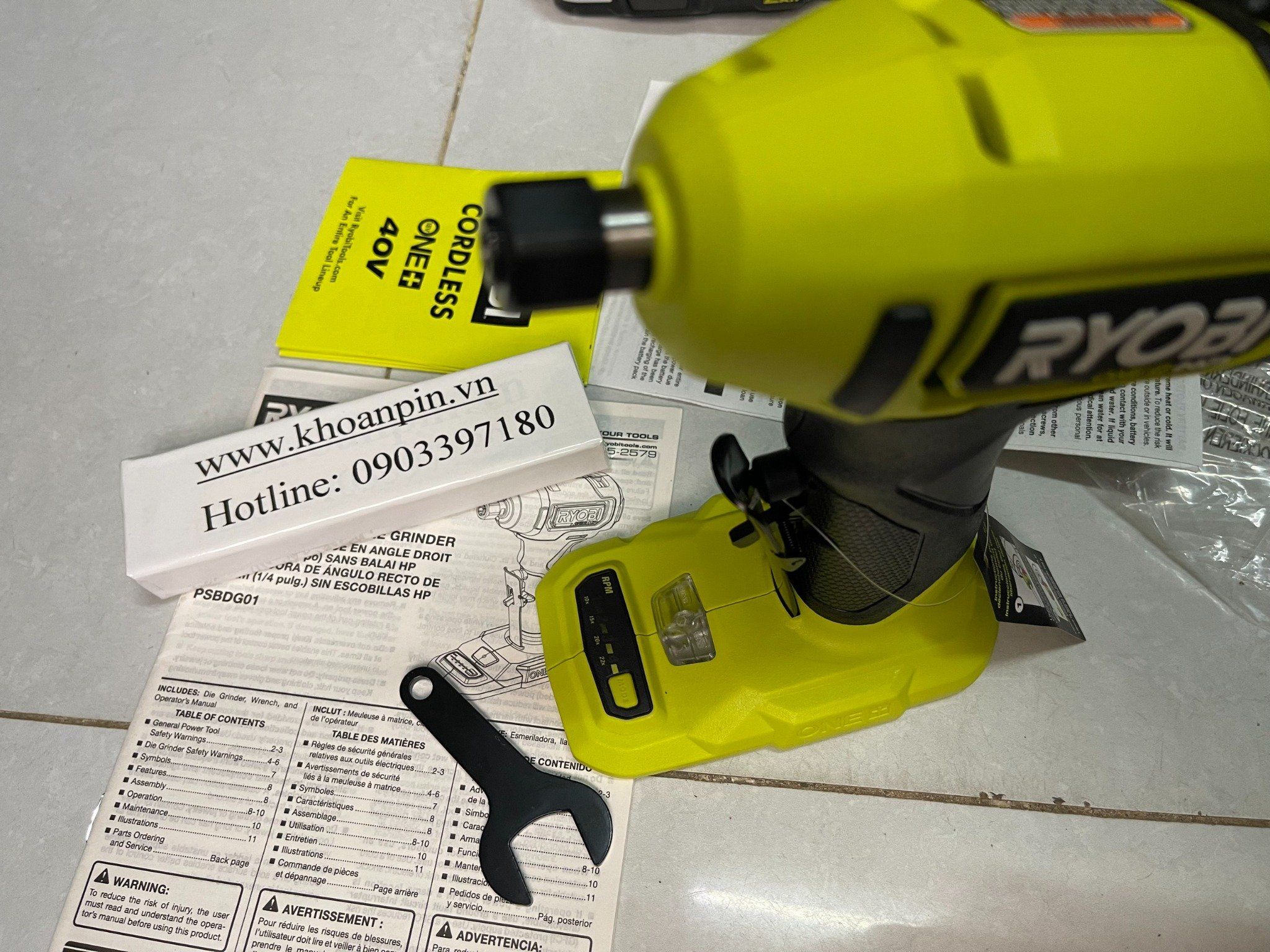 Máy phay pin Ryobi PSPDG01