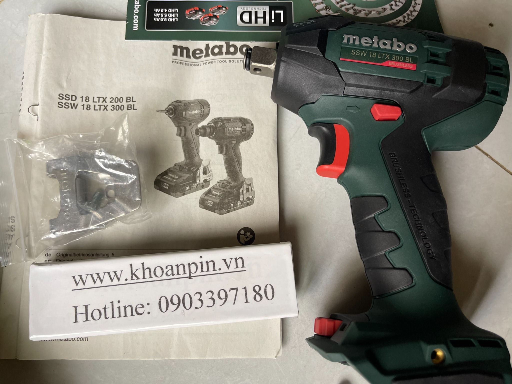 MÁY BU LÔNG BẮT VÍT KHÔNG DÂY METABO SSW 18 LTX 300 BL