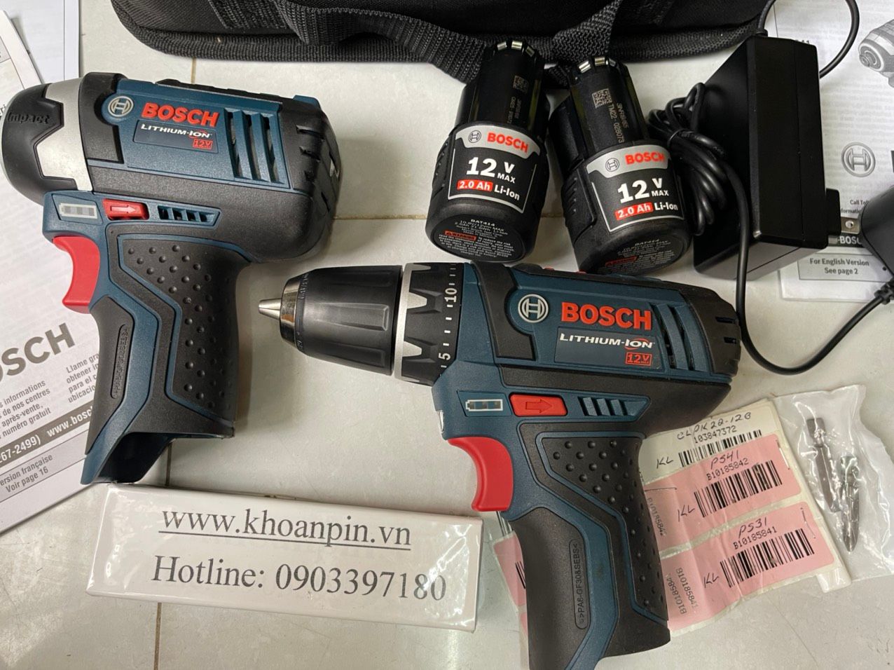 Bộ combo máy khoan máy vặn vít PS Bosch 41