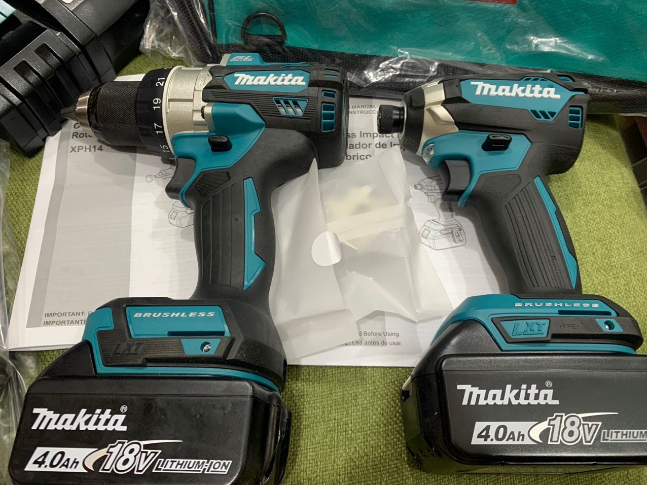 Combo Máy khoan, Máy vặn vít pin Makita XT291