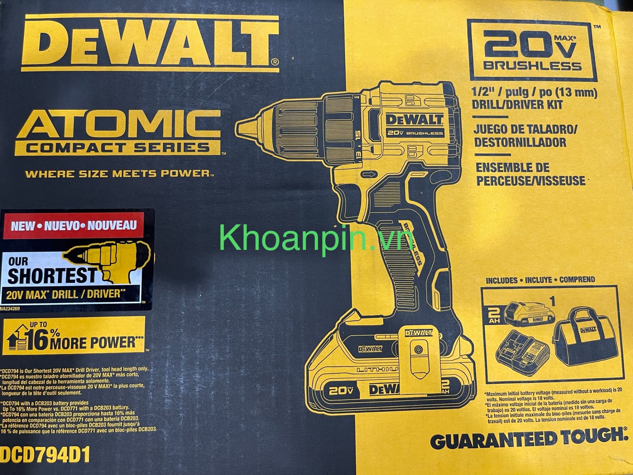 MÁY KHOAN PIN DEWALT  DCD794D1 MEXICO