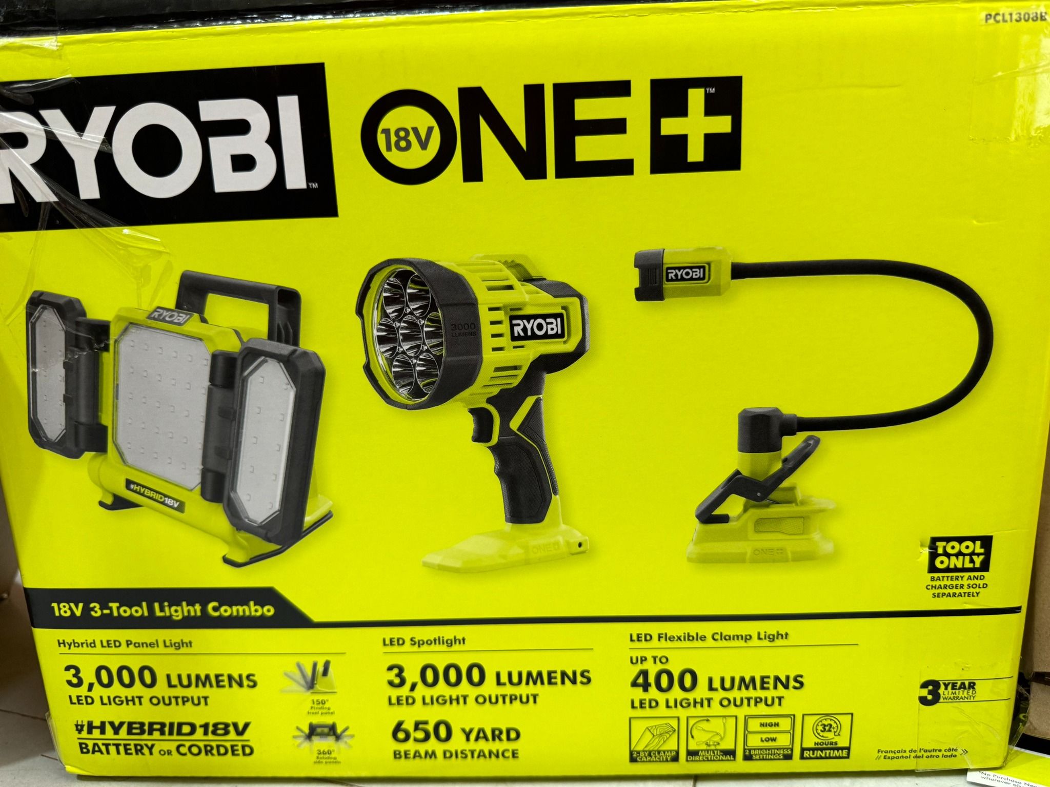 Combo  Ryobi PCL1308B