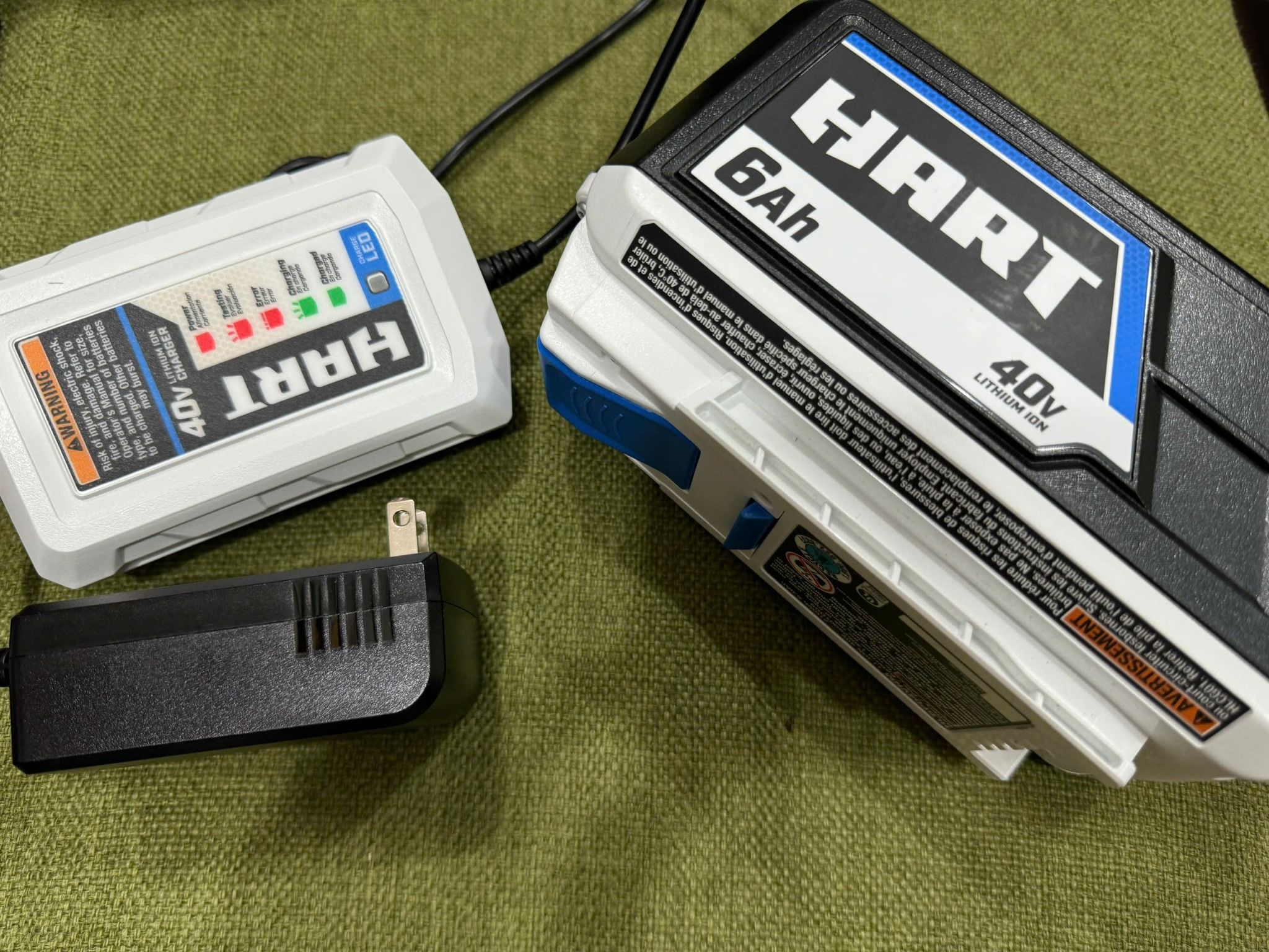 combo Pin Hart LHBP04VNM 6Ah new, sạc pin Hart 40v