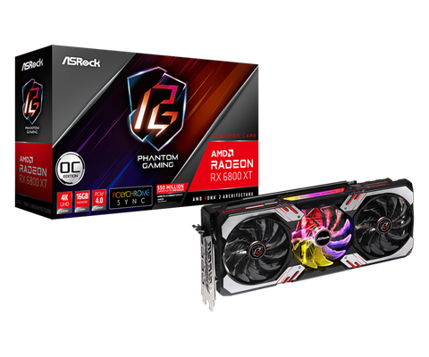  VGA ASROCK Radeon RX 6800 XT Phantom Gaming D 16G OC 