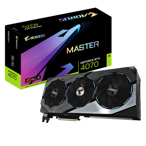  VGA GIGABYTE AORUS GeForce RTX™ 4070 MASTER 12G (GV-N4070AORUS M-12GD) 