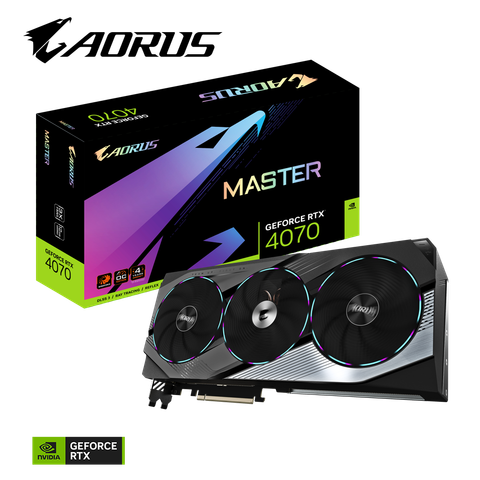  VGA GIGABYTE AORUS GeForce RTX™ 4070 MASTER 12G (GV-N4070AORUS M-12GD) 