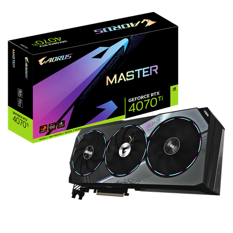  VGA GIGABYTE AORUS GeForce RTX™ 4070 Ti MASTER 12G (GV-N407TAORUS M-12GD) 