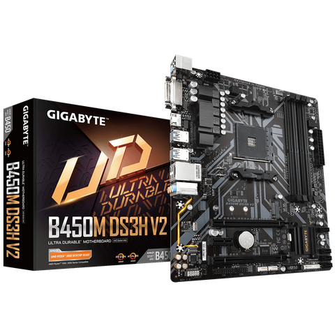  Mainboard GIGABYTE B450M DS3H V2 