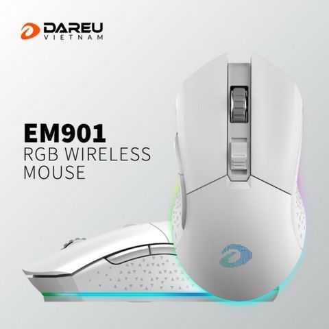  Chuột DareU EM901 WIRELESS White 