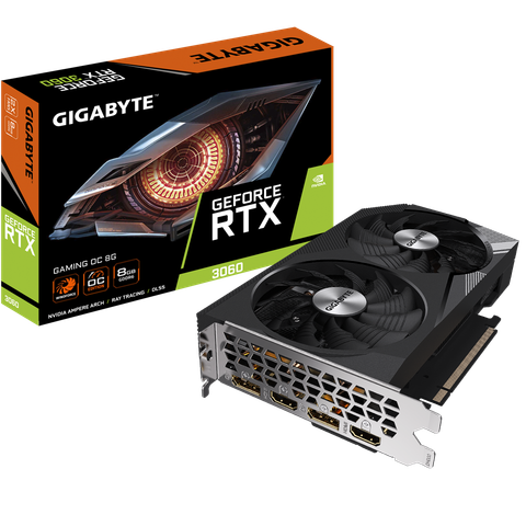  VGA GIGABYTE GeForce RTX™ 3060 GAMING OC 8G (GV-N3060GAMING OC-8GD) 